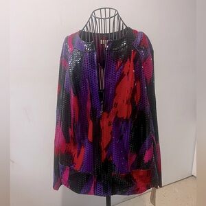 Faux sequins jacket, size 1X.